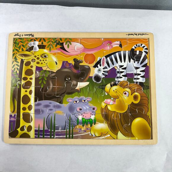 Melissa & Doug wood puzzles ‎  Safari , Ocean,  4 in 1 farm - Picture 1 of 7
